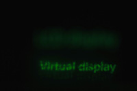 Image showing the camera's focus on the the virtual display depth