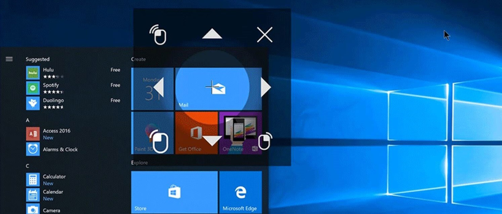 screenshot of eye control on Windows 10