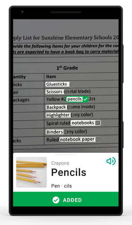 Read My World's ability to scan words and provide a phonetic example of how to say a selected word.