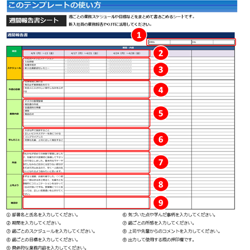 週間報告書 画像スライド-2