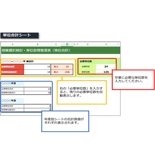 授業選択検討・単位管理表 画像スライド-4