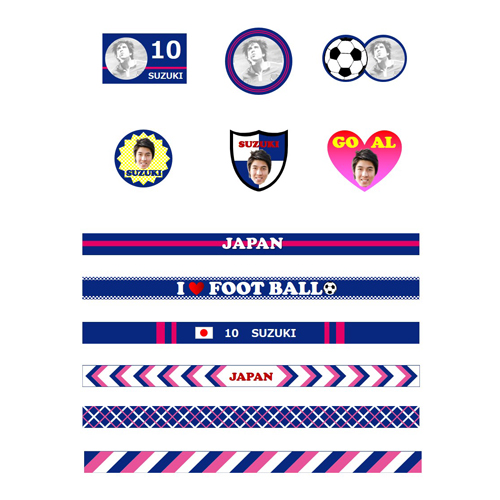 タトゥー シール (サッカー応援) 画像スライド-2