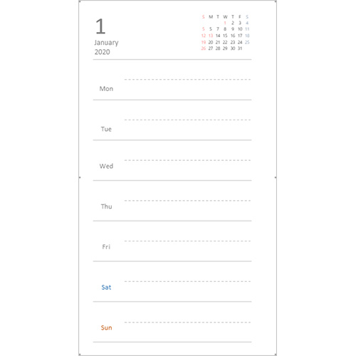 手帳用リフィル (週間) 画像スライド-1