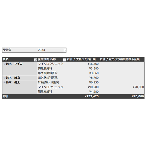 医療費集計シート 画像スライド-1