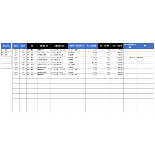 医療費集計シート 画像スライド-2