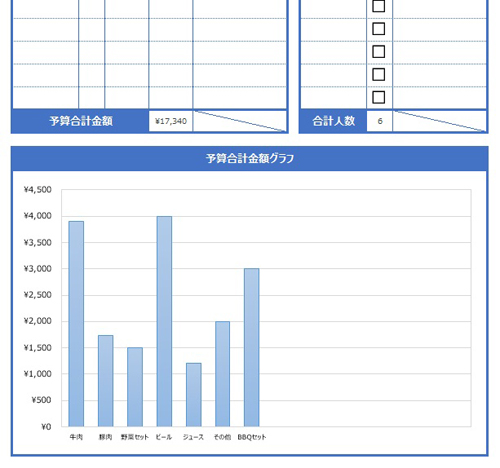 出欠管理表 (予算・レクリエーション) (タッチ対応) 画像スライド-2